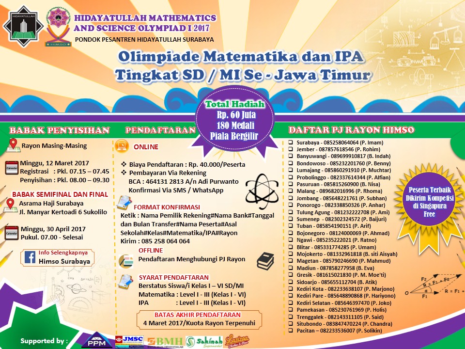 Hidayatullah Mathematics And Science Olympiad Himso 2017 Zomara